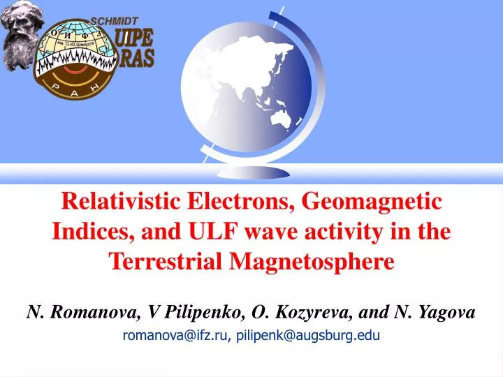 relativistic electrons geomagnetic indices and ulf wave activity in the terrestrial magnetosphere
