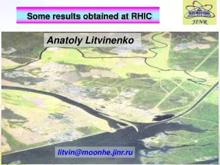 Some results obtained at RHIC