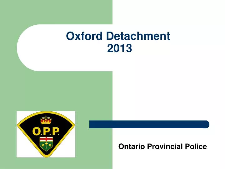 oxford detachment 2013