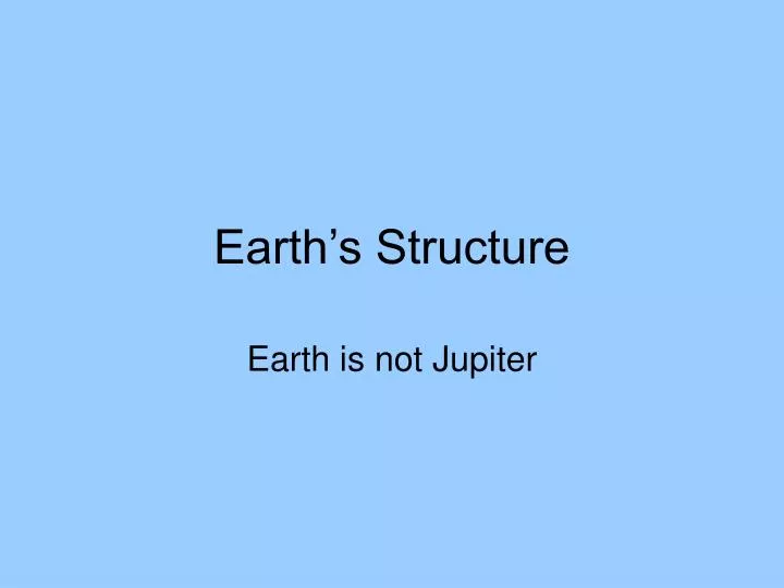 earth s structure