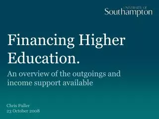 Financing Higher Education.