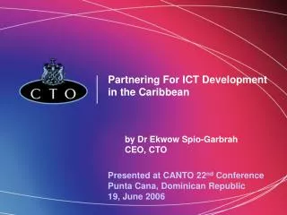 Partnering For ICT Development in the Caribbean