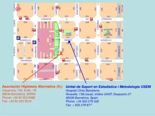 Asociación Hipótesis Alternativa (H 1 ) Casanova, 154, Entlo. 1B 08036 Barcelona. SPAIN