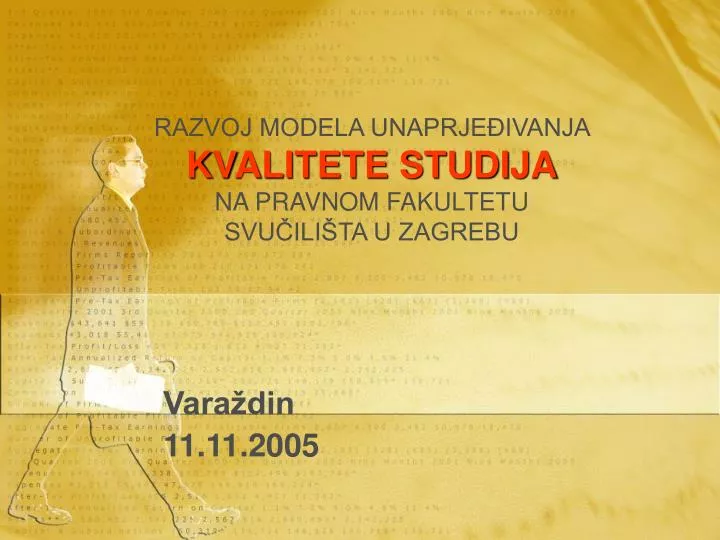 razvoj modela unaprje ivanja kvalitete studija na pravnom fakultetu svu ili ta u zagrebu