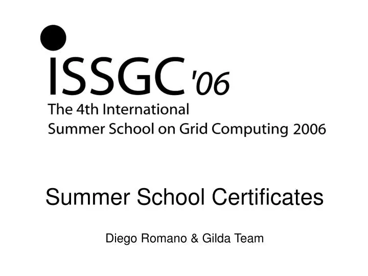 summer school certificates diego romano gilda team