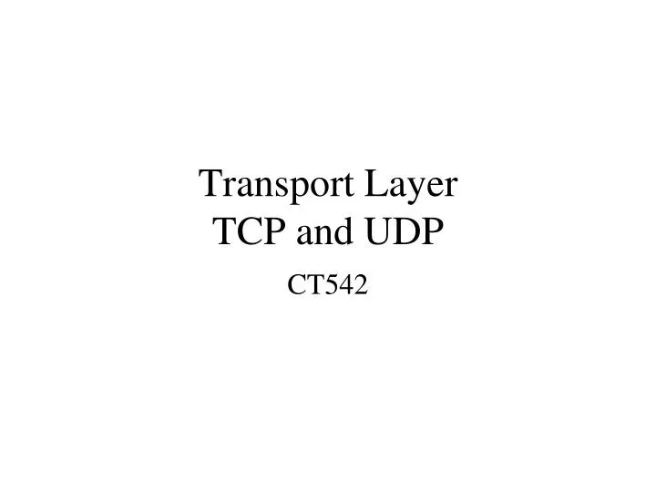 transport layer tcp and udp