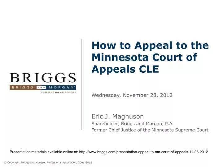 how to appeal to the minnesota court of appeals cle
