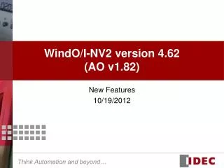 WindO/I-NV2 version 4.62 (AO v1.82)