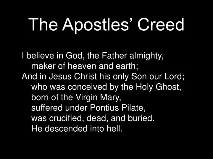the apostles creed
