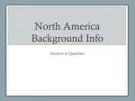 North America Background Info