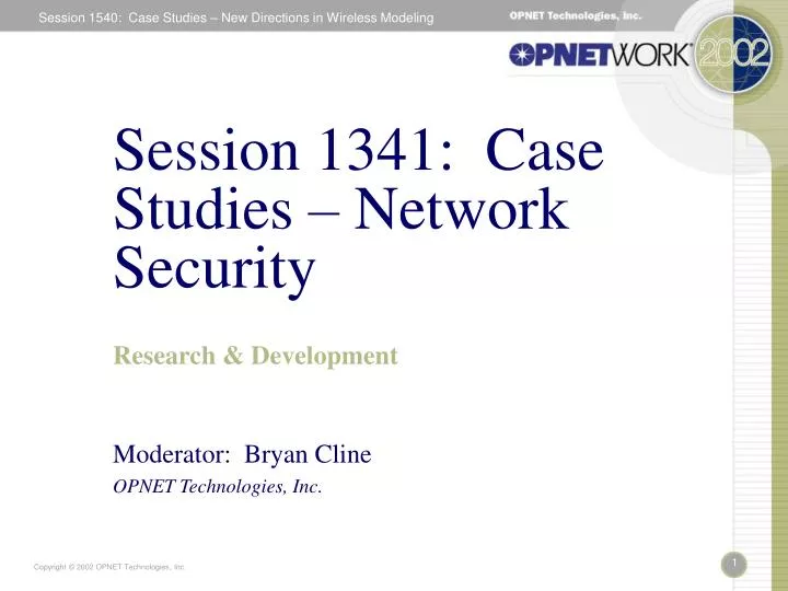 session 1341 case studies network security