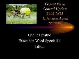 Peanut Weed Control Update 2002 UGA Extension Agent Training