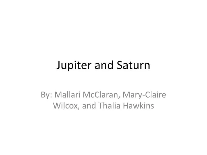 jupiter and saturn