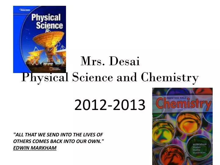 mrs desai physical science and chemistry