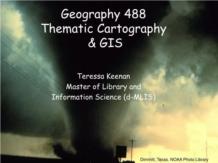geography 488 thematic cartography gis