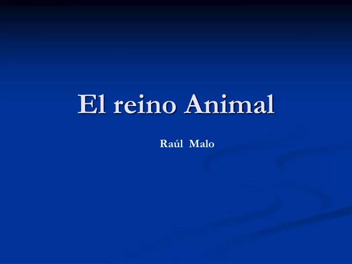 el reino animal