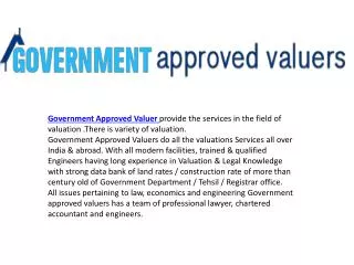 Government Approved Valuer