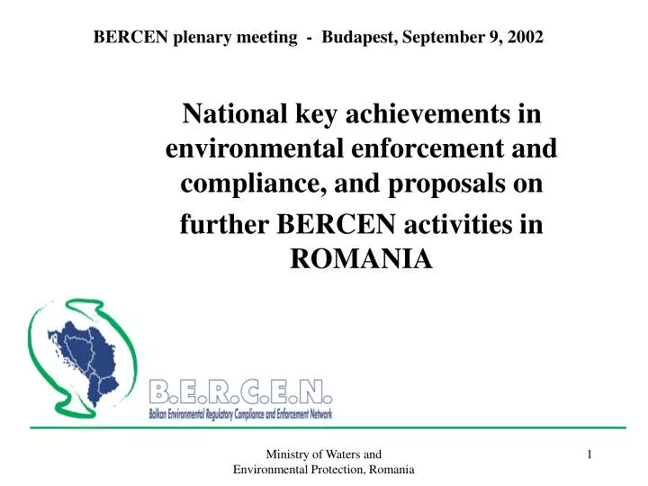 bercen plenary meeting budapest september 9 2002