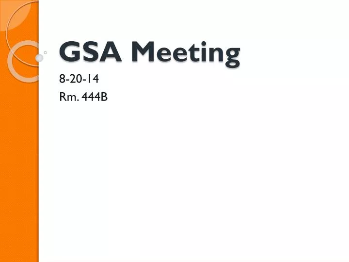 gsa meeting