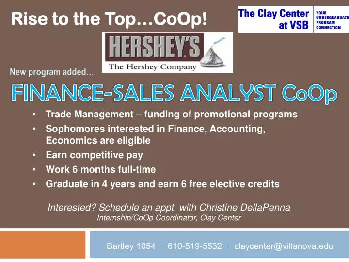 finance sales analyst coop