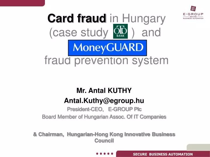 card fraud in hungary case study and mon fraud prevention system