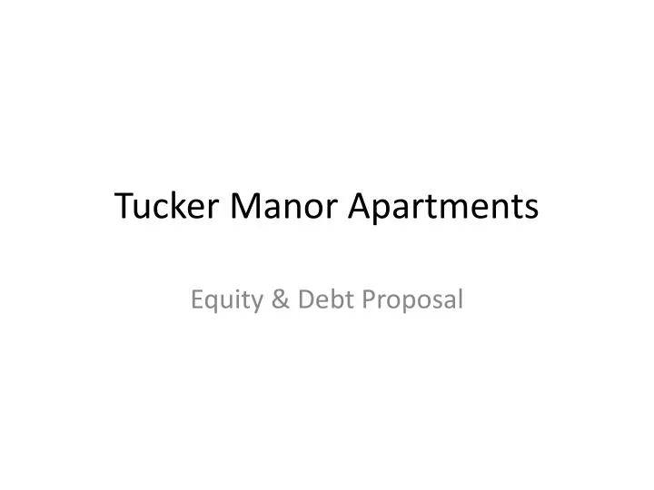 tucker manor apartments