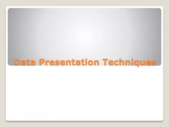 data presentation techniques