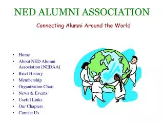 NED ALUMNI ASSOCIATION Connecting Alumni Around the World