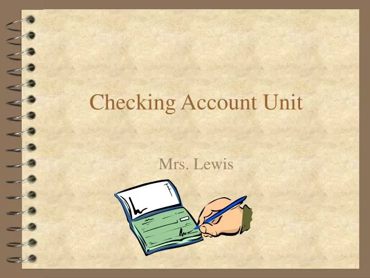 checking account unit