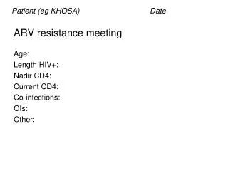 ARV resistance meeting