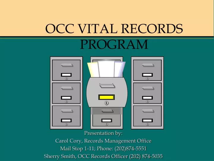 occ vital records program