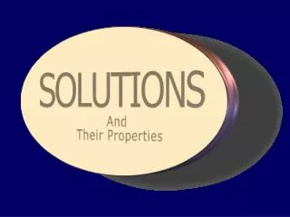Solution properties