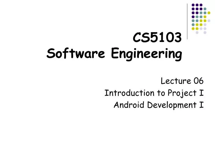 cs5103 software engineering