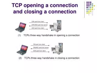 TCP opening a connection and closing a connection