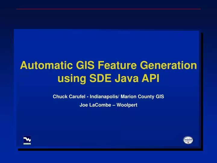 automatic gis feature generation using sde java api