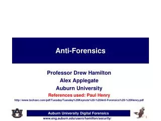 Anti-Forensics