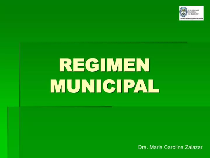 regimen municipal