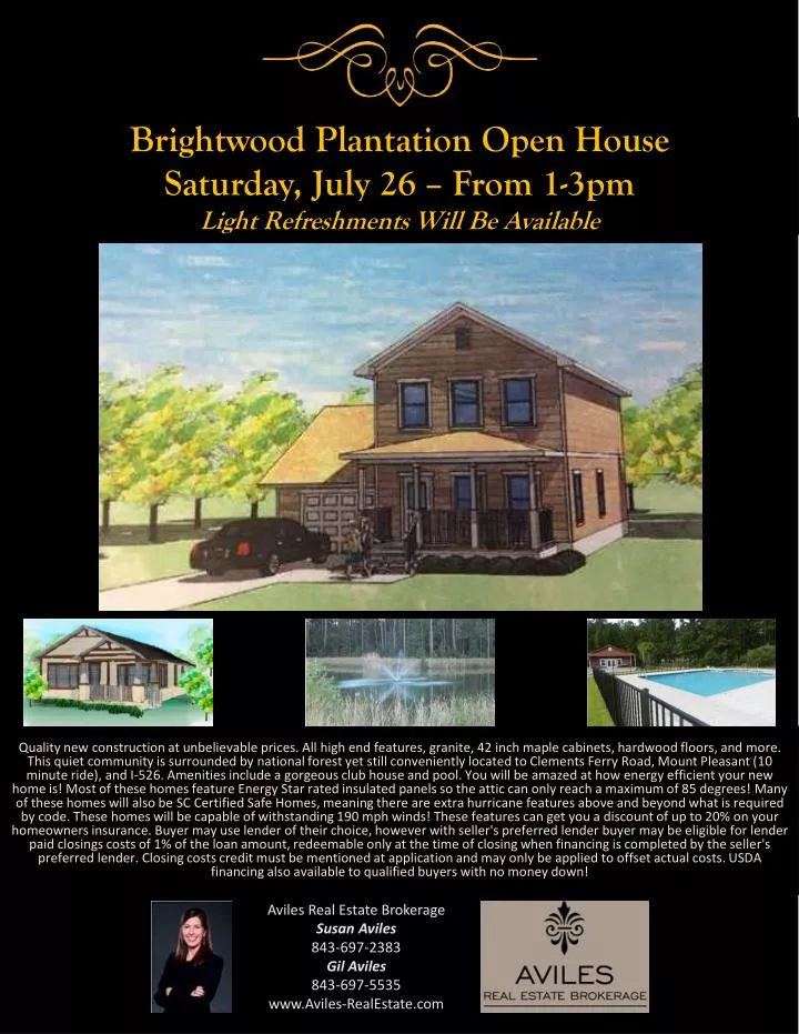 brightwood plantation open house saturday july 26 from 1 3pm light refreshments will be available