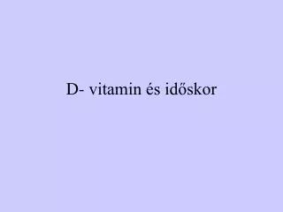 d vitamin s id skor