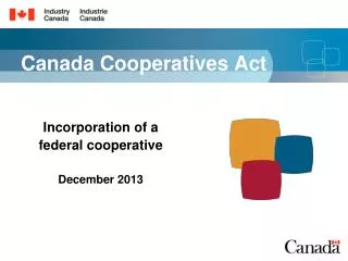 Canada Cooperatives Act