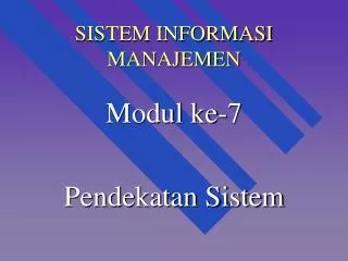 sistem informasi manajemen