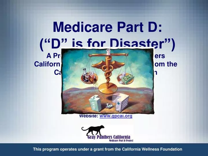 medicare part d d is for disaster