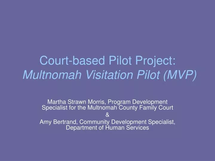 court based pilot project multnomah visitation pilot mvp