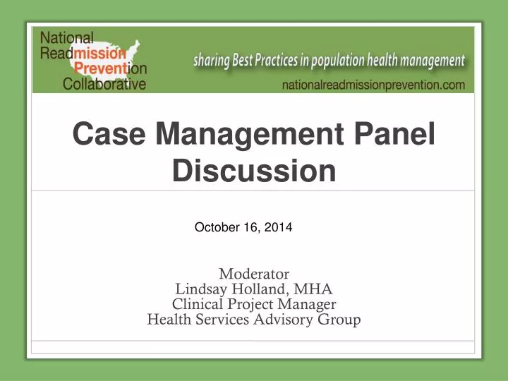 case management panel discussion