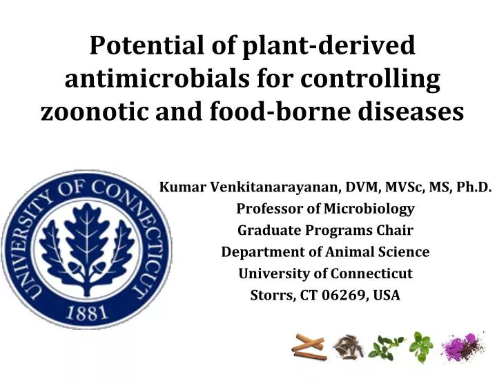 potential of plant derived antimicrobials for controlling zoonotic and food borne diseases