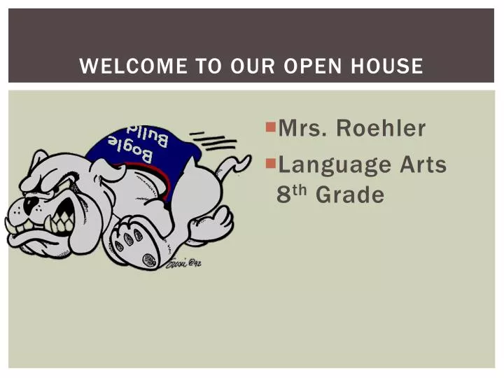 welcome to our open house