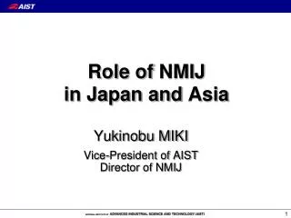 Role of NMIJ in Japan and Asia