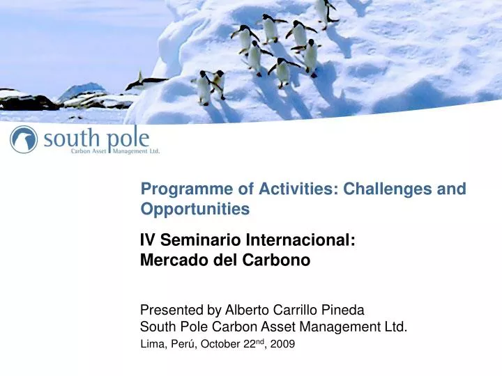 programme of activities challenges and opportunities