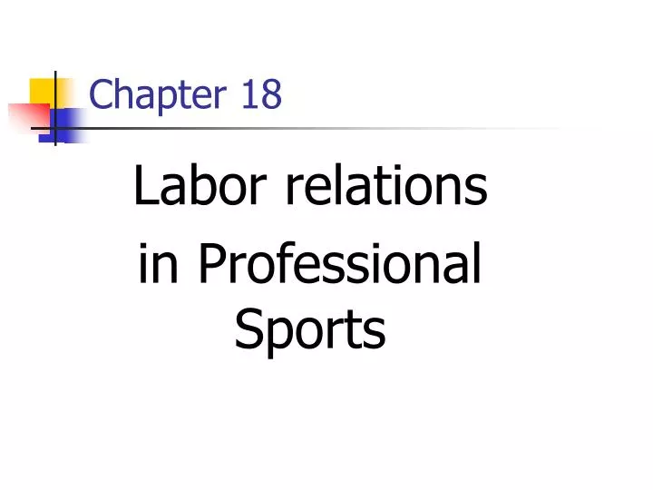 labor relations in professional sports