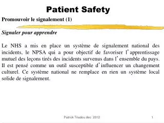 patient safety